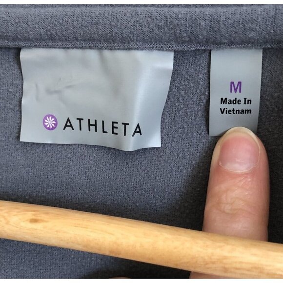 Athleta Plush Tech Hoodie Womens M Gray Running Pullover Activewear Athleticwear - Picture 4 of 8